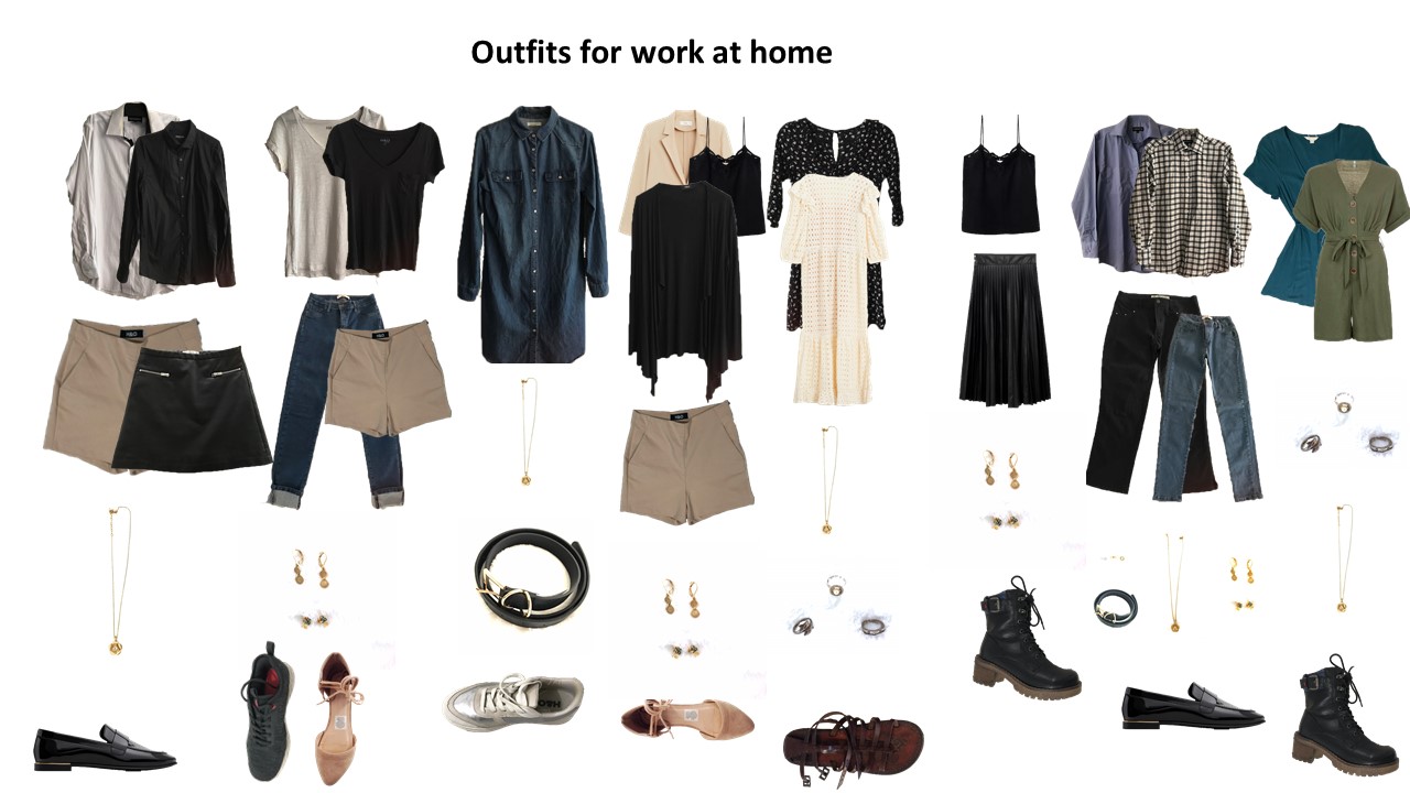 Outfit for work at home Simple capsule wardrobe