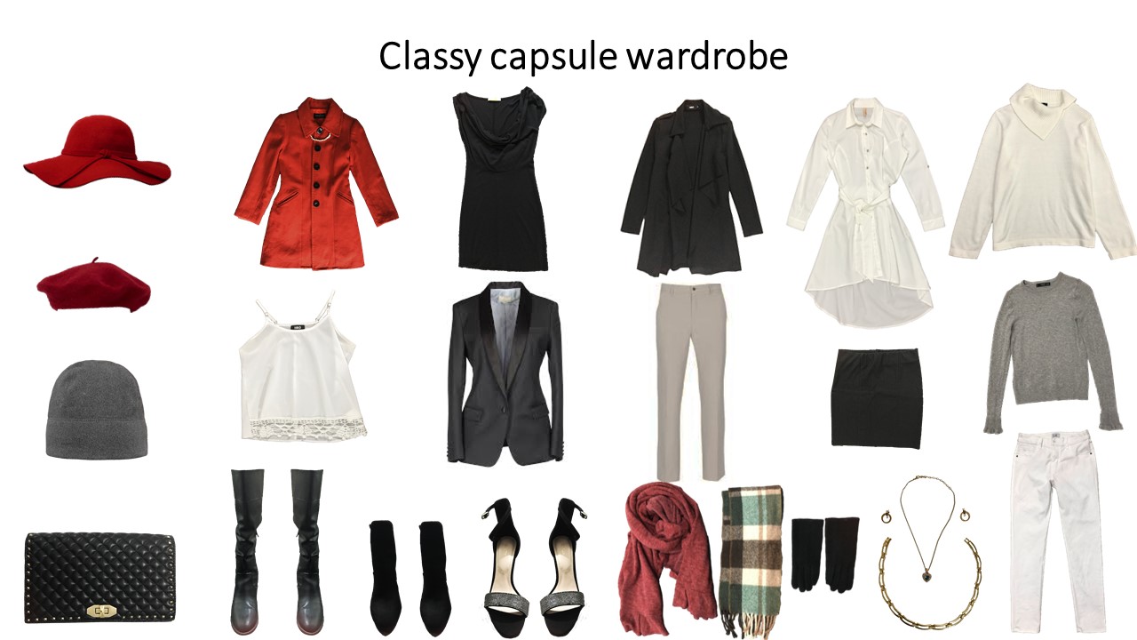 Minimal capsule wardrobe/ Classy style